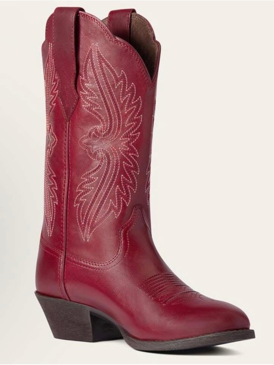 Ariat Shoes - Ariat Heritage R Toe StretchFit Rosy Red Western Leather Mid-Calf Boots 9.5 New